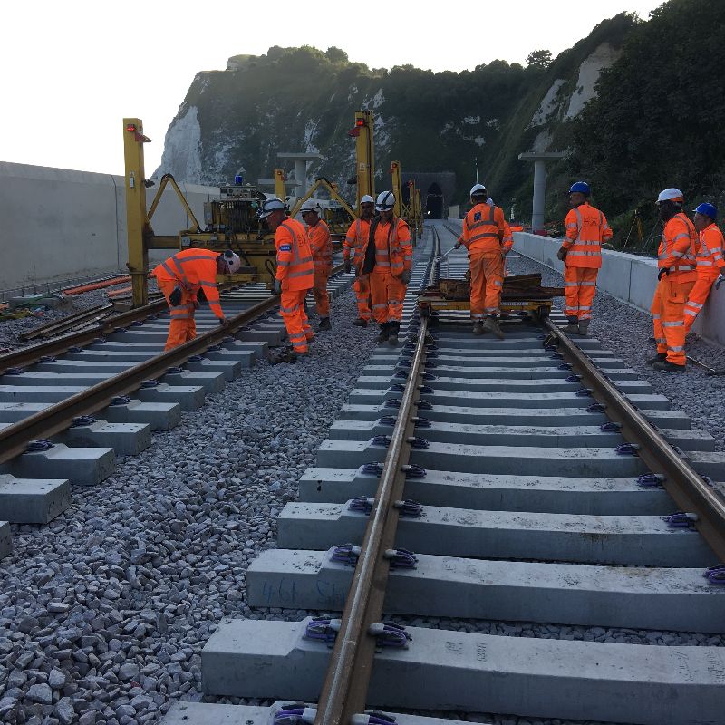 Track renewal Project, Dover Sea Wall, Dover Kent Gallery Image - ASH Construction Group Ltd