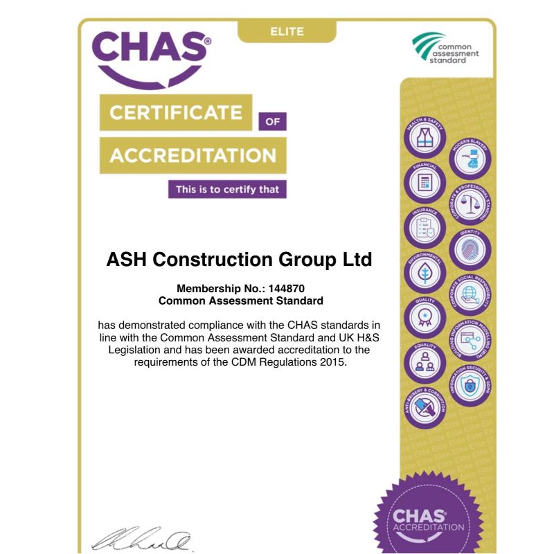 CHAS Elite Level - ASH Construction Group Ltd news