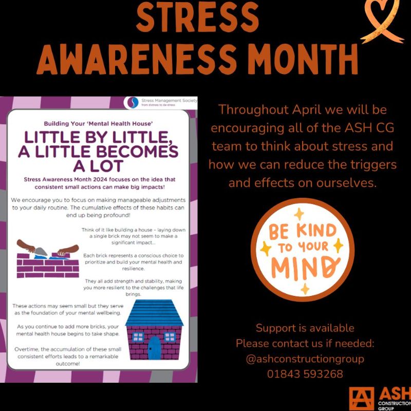 Stress Awareness Month April 2024 - ASH Construction Group Ltd news