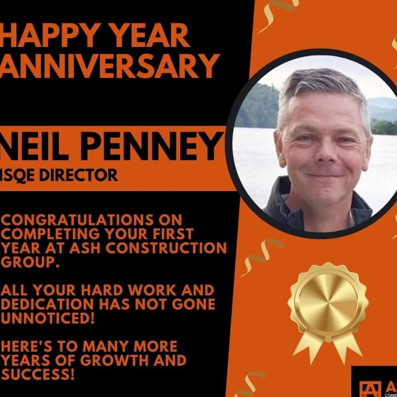 HSQE Director - Anniversary - ASH Construction Group Ltd news