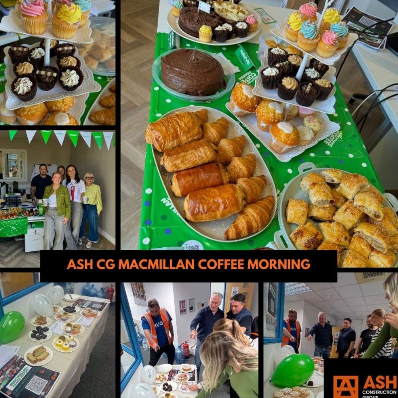 ASH CG Macmillan Coffee Morning - ASH Construction Group Ltd news