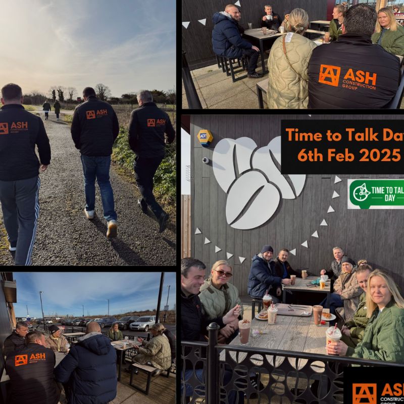 Time To Talk Day! - ASH Construction Group Ltd news